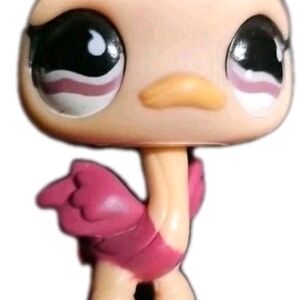 Littlest Pet Shop Pink and Cream Bird Figure
